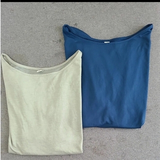 ユニクロ(UNIQLO)のユニクロ ドレープクルーネックT (半袖) 2枚セット(Tシャツ(半袖/袖なし))
