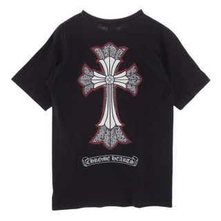 クロムハーツ(Chrome Hearts)のCHROME HEARTS クロムハーツ（原本無） Ｔシャツ ネックロゴ ダブルCHクロス バックプリント ポケット付き 半袖 Tシャツ ブラック系 M【中古】(シャツ)