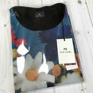 ポールスミス(Paul Smith)の現行品  新品タグ付　PaulSmth  アートTシャツ　フラワープリント　M(Tシャツ(半袖/袖なし))