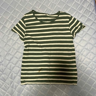 緑クリームボーダーTシャツ(Tシャツ(半袖/袖なし))