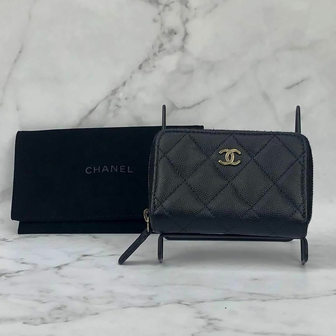 CHANEL シャネル マトラッセ キャビアスキン ジップ コインケース CHANEL シャネル マトラッセ キャビアスキン ジップ コインケース