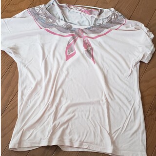 Tシャツ　レディース　おしゃれ　夏物　夏　トップス　可愛い　ピンク(Tシャツ(半袖/袖なし))