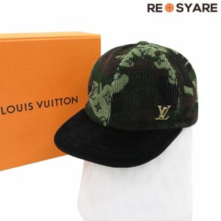 ルイヴィトン(LOUIS VUITTON)のルイヴィトン MP2723 LVイニシャル キャスケット・イージーフィット モノグラム カモフラ コーデュロイ キャップ 帽子 箱付き 46522(キャップ)