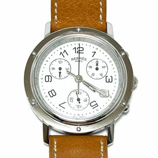 Hermes - 【38mm】エルメス　メンズ　腕時計　時計　クリッパー　クロノグラフ　レザー