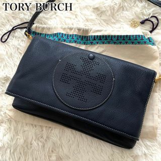 トリーバーチ(Tory Burch)の美品✨トリーバーチ ショルダーバッグ ロゴ スタッズ エンボス レザー 型押し(ショルダーバッグ)