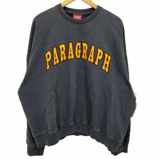 PARAGRAPH(パラグラフ) フロントロゴ クルーネックスウェットシャツ(スウェット)