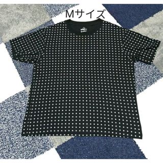 ユニクロ(UNIQLO)のUNIQLO　ドットTシャツ　Mサイズ　BLACK(Tシャツ/カットソー(半袖/袖なし))