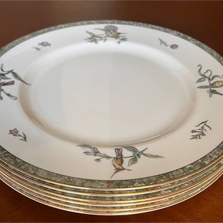 ウェッジウッド(WEDGWOOD)の【黒壺美品】ウェッジウッド★ハミングバード★ディナー皿　6枚(食器)