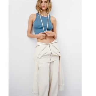 ザラ(ZARA)の上下セット　スウェット　ZARA ジッパーリブトップスパンツ　(カジュアルパンツ)