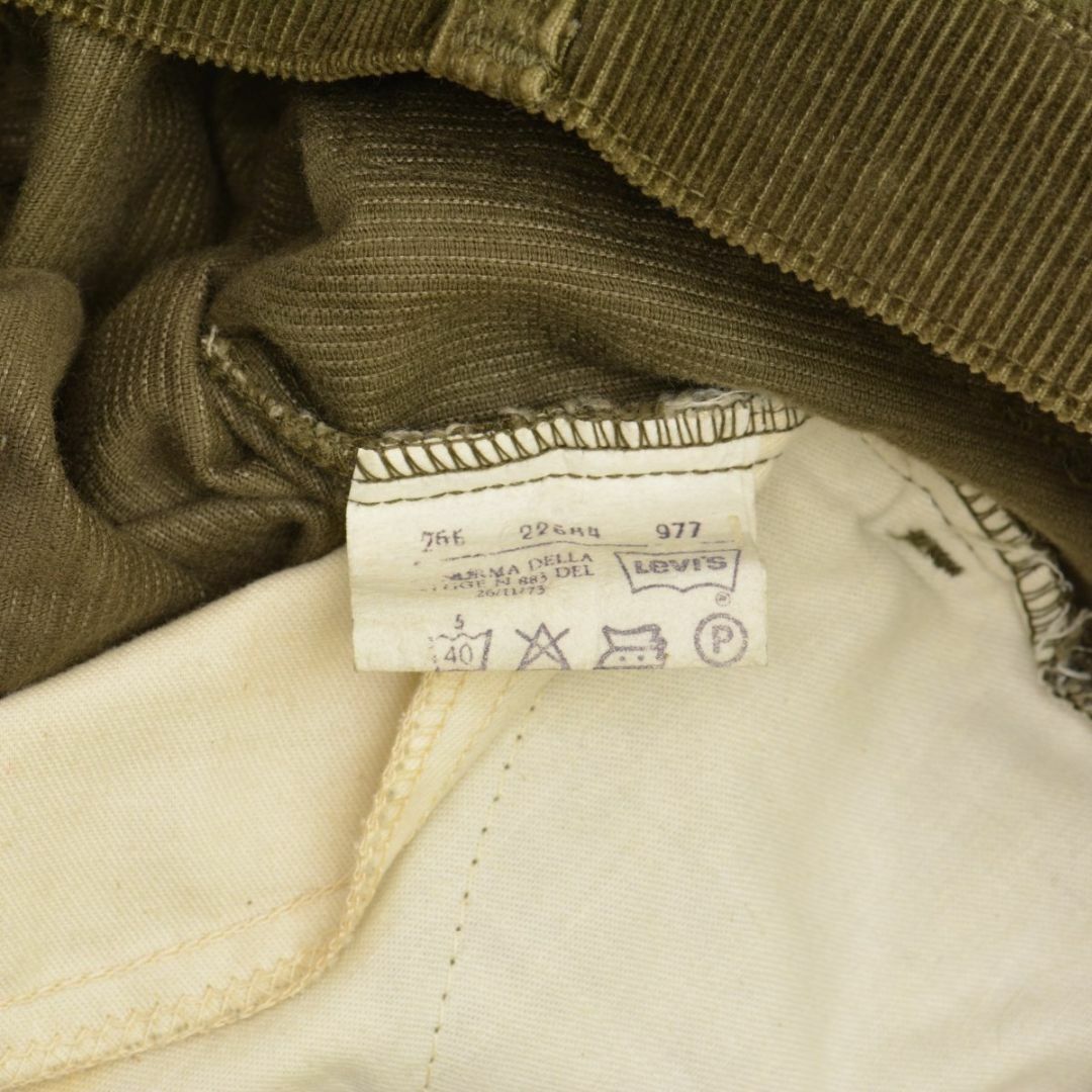 Levi's - 【LEVIS】70s 白タブ ベルギー製コーデュロイパンツの Levi's - 【LEVIS】70s 白タブ ベルギー製コーデュロイパンツの