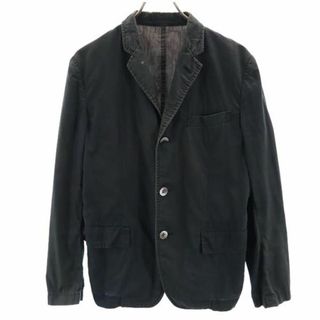 コムデギャルソンオム(COMME des GARCONS HOMME)のコムデギャルソンオム 2007年 日本製 コットン テーラードジャケット SS ブラック系 COMME des GARCONS HOMME メンズ(テーラードジャケット)