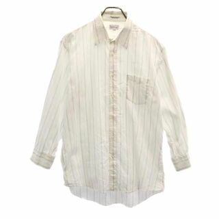 バーバリー(BURBERRY)のバーバリーズ 90s オールド ストライプ柄 長袖 シャツ 42-80 白×グレー Burberrys メンズ(シャツ)