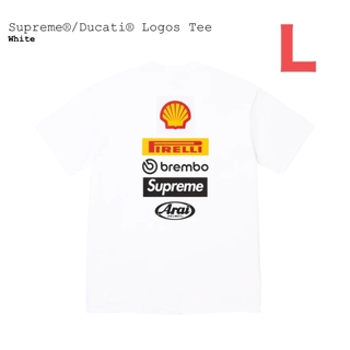 シュプリーム(Supreme)のLサイズ Supreme®/Ducati® Logos Tee(Tシャツ/カットソー(半袖/袖なし))