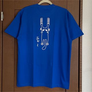 Tシャツ Lサイズ 猫 メンズ レディース ネコ ティシャツ バックプリント(Tシャツ/カットソー(半袖/袖なし))