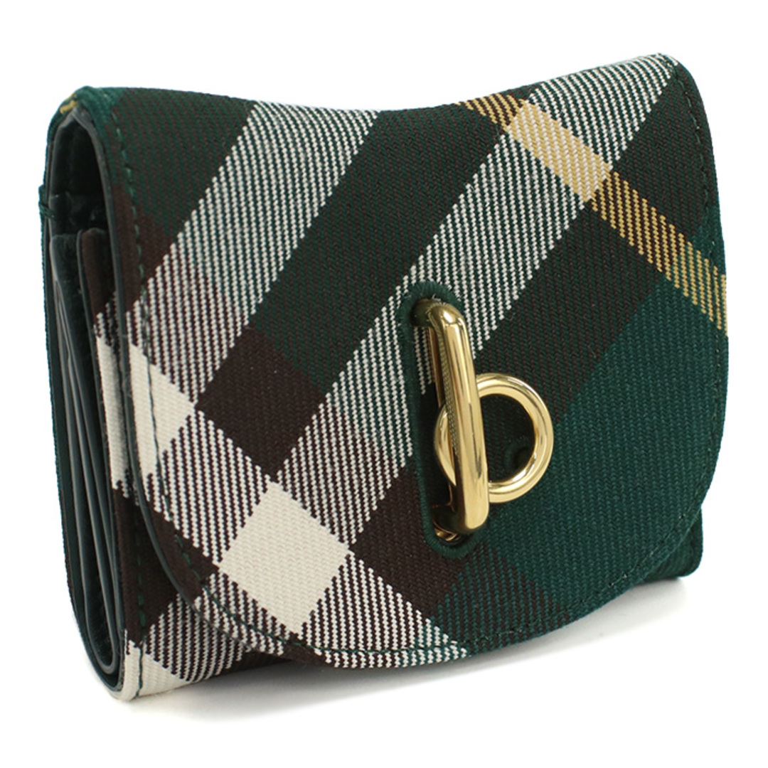 BURBERRY - BURBERRY バーバリー 8081784 三折財布小銭入付き IVY グリーン系 マルチカラー レディース