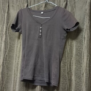 ユニクロ(UNIQLO)のUNIQLO　フロントボタンTシャツ(Tシャツ(半袖/袖なし))