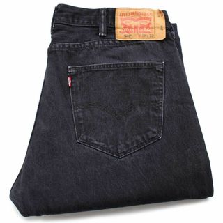 リーバイス(Levi's)のLevi'sリーバイス 501 ブラック デニムパンツ w38 L32★SDP2878 ジーンズ ストレート 66 前期 シングル オーバーサイズ ビッグサイズ(デニム/ジーンズ)