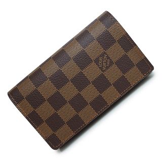 ルイヴィトン(LOUIS VUITTON)のルイ ヴィトン ポルト モネ ビエ トレゾール 二つ折り財布 ダミエ ブラウン 茶 ゴールド金具 N61730 箱付 LOUIS VUITTON（未使用保管品）(財布)