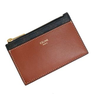 セリーヌ(celine)のセリーヌ トリオンフ カードケース 小銭入れ コインケース 名刺入れ 定期入れ パスケース ラムスキン カーフスキン レザー タン ブラウン 茶 ゴールド金具 10F992BZ9 箱付 CELINE（新品・未使用品）(パスケース/IDカードホルダー)