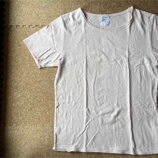 美品ユニセックス【ボックス型・Tシャツ】薄ピンク(Tシャツ/カットソー(半袖/袖なし))