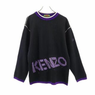KENZO - ケンゾー 90s オールド ウールブレンド ゴルフ 長袖 セーター 2 ブラック系 KENZO メンズ