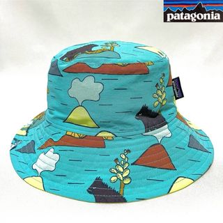 パタゴニア(patagonia)の【新品】②Patagonia KIDS用 撥水 イグアナくん柄リバーシブルハット(帽子)