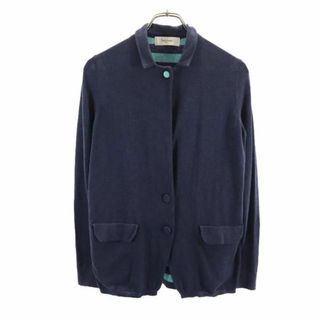 ポールスミス(Paul Smith)のポールスミス ニット カーディガン M ネイビー系 Paul Smith 裏ボーダー レディース(カーディガン)