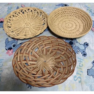 昭和レトロ 竹製 竹細工 バスケット 3個セット 籠 カゴ 菓子皿 菓子鉢(バスケット/かご)