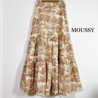 美品◎ MOUSSY マウジー 馬柄 フレアスカート ロングスカート お洒落