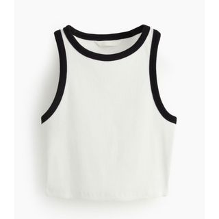 エイチアンドエム(H&M)のＨ＆Ｍ☆新品 NEW クロップドタンクトップ リブ トップス S(タンクトップ)