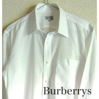 バーバリー(BURBERRY)のBurberrys バーバリー　シャツ　長袖　ドレスシャツ　綿麻　ホワイト(シャツ)