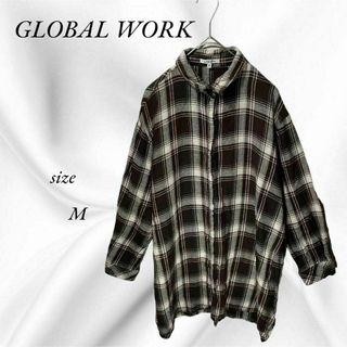 GLOBAL WORK - 【 GLOBAL WORK】グローバルワーク ロングチェックシャツ　M