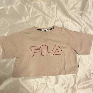 GRL - FILA ショート丈 半袖Tシャツ くすみピンク グレイル レディース トップス