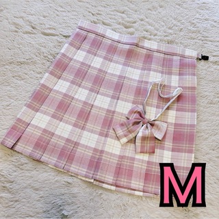 制服ディズニー コスプレ 女子高生 スカート ピンク Mサイズ(ミニスカート)