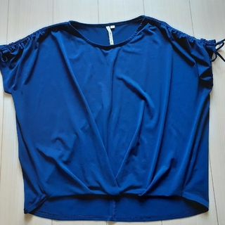 HK WORKS LONDON 半袖シャツ　M  ブルー　半袖トップス(シャツ/ブラウス(半袖/袖なし))