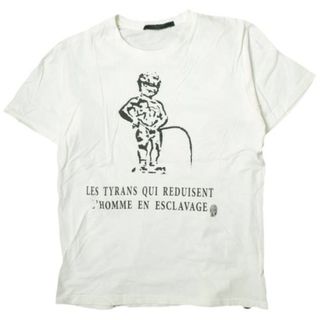 L'EMPREINTE ランプラント 小便小僧プリントTシャツ L ホワイト 半袖 EDIFICE トップス【中古】【L'EMPREINTE】(Tシャツ/カットソー(半袖/袖なし))