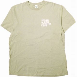 SPORTY&RICH スポーティーアンドリッチ アメリカ製 EXERCISE OFTEN T-SHIRT ロゴプリントTシャツ 1217-343-1928 L ベージュ 半袖 トップス【中古】【SPORTY&RICH】(Tシャツ/カットソー(半袖/袖なし))