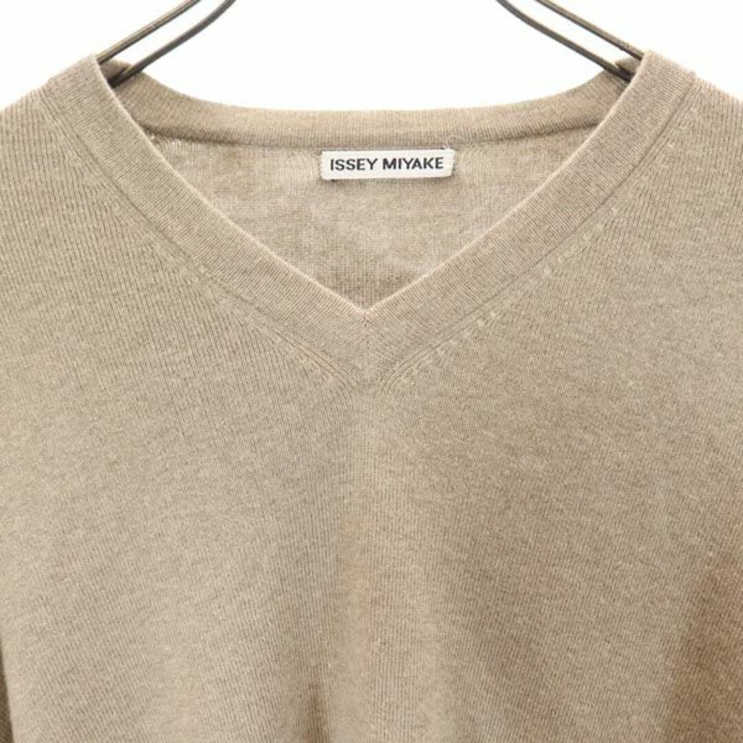 ISSEY MIYAKE - イッセイミヤケ 90s カシミヤ100% 長袖 Vネック ISSEY MIYAKE - イッセイミヤケ 90s カシミヤ100% 長袖 Vネック