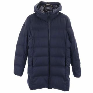 ユニクロ(UNIQLO)のユニクロ シームレス ダウンジャケット L ネイビー UNIQLO +J 211-173398 レディース(ダウンジャケット)