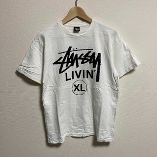 ステューシー(STUSSY)のstussy ステューシー Tシャツ 半袖　ストリート　古着　白T ホワイト　L(Tシャツ/カットソー(半袖/袖なし))