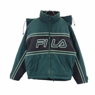 FILA - フィラ 90s オールド ナイロン 中綿ジャケット S グリーン系 FILA メンズ