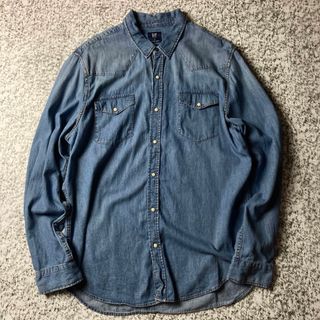 ギャップ(GAP)の【グッドレギュラー】GAP Wフラップ　スナップボタン　L/Sウエスタンシャツ(シャツ)