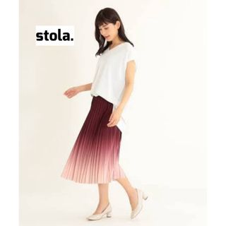 stola.　ストラ　グラデーションラインプリーツスカート