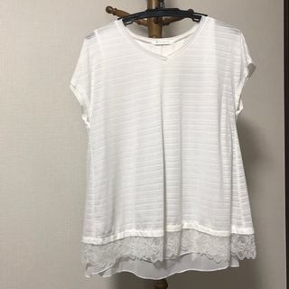 THE SHOP TK  トップス　白　半袖(Tシャツ(半袖/袖なし))