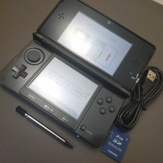 ニンテンドー3DS(ニンテンドー3DS)の安心の整備済み！◆任天堂3DS 中古本体◆コスモブラック◆36(携帯用ゲーム機本体)