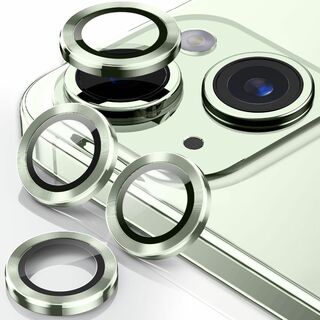 【色: グリーン】【3枚セット】カメラレンズカバー iPhone15/iPhon