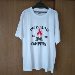 ★新品 未使用 プリント 半袖 Tシャツ メンズ ＬＬサイズ 白色(Tシャツ/カットソー(半袖/袖なし))