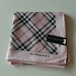 バーバリー(BURBERRY)のBURBERRY　シルク混大判ハンカチ　プチスカーフにも(ハンカチ)