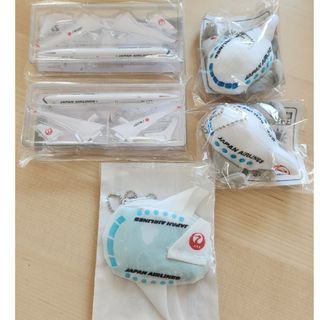 ジャル(ニホンコウクウ)(JAL(日本航空))のJAL 非売品 おりたたみエコバック　キーホルダー　飛行機模型(ノベルティグッズ)