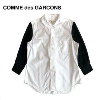 COMME des GARCONS - ☆良品 コムデギャルソン シースルー 切替 丸襟 ブラウス シャツ S 日本製